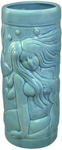BARCONIC Taza Tiki de sirena azul de porcelana de cerámica-Diseño moderno ecológico para uso en fiestas Vino de 700ml - Product Image 3