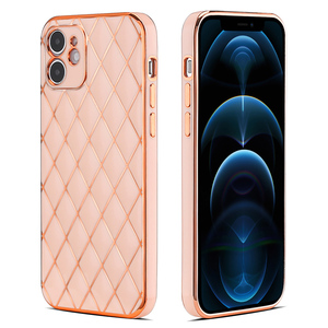 <strong>Girls</strong> Style Grid Plating TPU <strong>Cases</strong> Mobile Phone Protective Back Cover for IPhone14 Pro Max 13 Promax Samsung S21 Ultra A02S F62 - Product Image 2