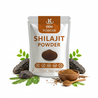 Poudre d'extrait de Shilajit en vrac de haute qualité, facile à mélanger dans le café, le thé ou les smoothies, étiquette privée OEM