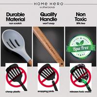 Meilleures ventes d'ustensiles de cuisine en silicone, ensemble de 12 pièces, ensemble d'ustensiles de cuisine en silicone avec support
