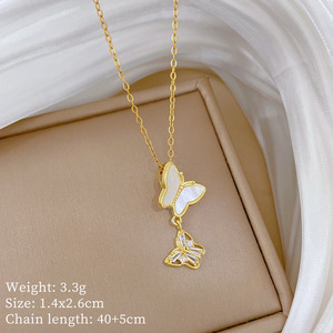 2026 2025 New Fashion Cross Heart Pendant Necklace 18k Gold Plated Stainless Steel Choker for Women Jewelry - Product Image 5