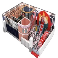 Estructura de Juego Infantil de Aluminio para Interiores con Diseño Temático de Moda de Lujo, Diseño Personalizado, Equipo de Parque de Diversiones Pequeño Comercial