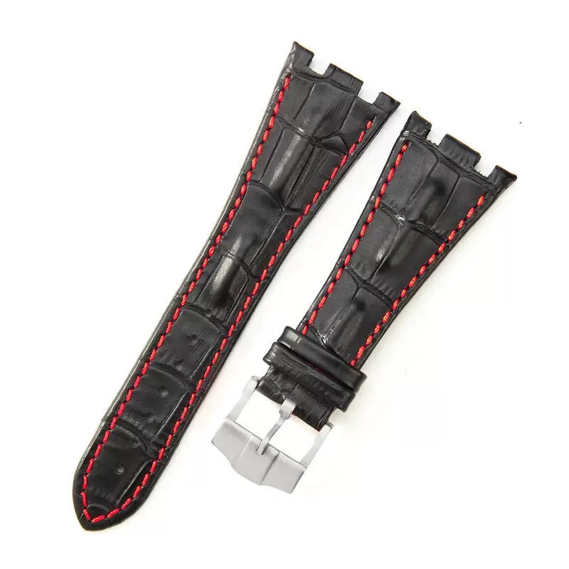 Black red stitch+pin buckle