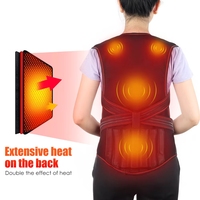 Gilet auto-chauffant en nylon avec enveloppe chauffante magnétique pour la physiothérapie, soulageant les douleurs aux épaules et au dos, coussin chauffant de soutien