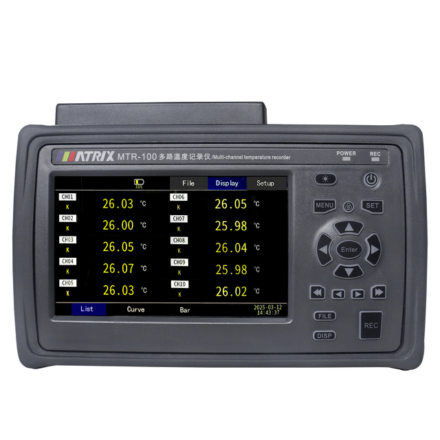 MATRIX MTR100 10 Channel Touch Screen Temperature Controller Data Recorder Paperless USB OEM/ODM Customizable Plastic Digital