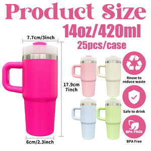 Gobelet isotherme en acier inoxydable de 20 oz, couleur personnalisée, à double paroi, avec poignée, vierge pour sublimation - Product Image 3