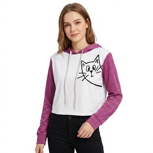 KFHW04 <span class=keywords><strong>felpa</strong></span> in pile di cotone 100% <span class=keywords><strong>con</strong></span> stampa personalizzata <span class=keywords><strong>bianco</strong></span> Crop Top <span class=keywords><strong>felpa</strong></span> invernale <span class=keywords><strong>con</strong></span> <span class=keywords><strong>colletto</strong></span> <span class=keywords><strong>con</strong></span> cappuccio all'ingrosso - Product Image 1