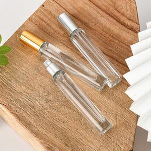 Botella de cristal vacía de 10ml, botella de Perfume rellenable, transparente, cuadrada, de fondo grueso, Vintage, cristal de muestra de <span class=keywords><strong>10cc</strong></span> - Product Image 3