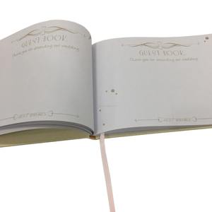 Libro degli Ospiti Personalizzato ed Elegante per Matrimonio con Design a Ghirlanda in Lamina d'Oro, Copertina Rigida per Firma degli Invitati al Ricevimento Nuziale - Product Image 6