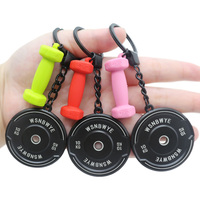 Haltères en néoprène avec logo personnalisé Ensemble d'haltères de fitness empilables de créateurs en caoutchouc avec plaque de protection Porte-clés haltères