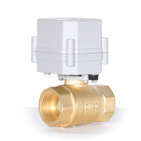 Vanne à boisseau sphérique en laiton à 2 voies 1 ''DN25 à modulation proportionnelle 9-24VDC Signal analogique 4-20mA 0-5V 0-10V