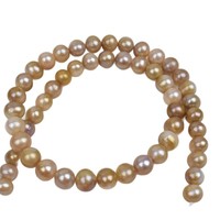 Perles d'avocat naturelles baroques presque rondes, perles en vrac pour collier DIY, produits semi-finis