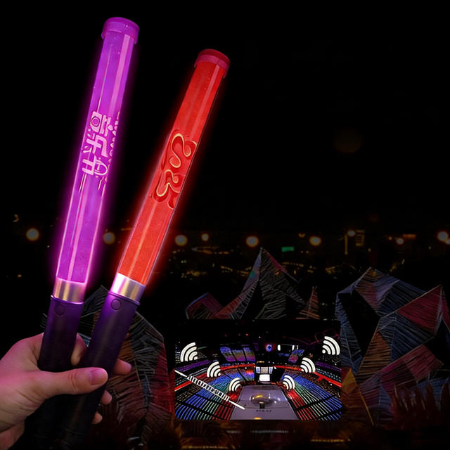 Hot-selling 15-color LED Glow Sticks ABS+PP Material Indoor Use Battery Operated Remote Control Handheld Light Sticks for Party
