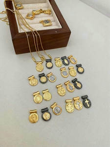 Bonitos dijes religiosos religión Virgen María colgante plateado <span class=keywords><strong>San</strong></span> <span class=keywords><strong>Benito</strong></span> forma encantos para collar al por mayor - Product Image 5