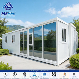 Suite de jardin Cabana au bord de la piscine, maison conteneur extensible 20Ft 40Ft avec structure en acier de 5mm, 4 chambres, galvanisée, mobile et relocalisable - Product Image 1