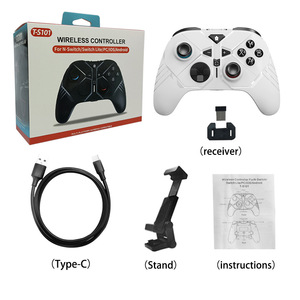 Chế độ kép 2.4GHz không dây phím điều khiển gamepad trò chơi bánh xe chỉ đạo rung tương thích chuyển đổi PC Android iOS cho ps5 BT cho ps5 gam - Product Image 4