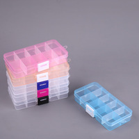 10 boîtes de rangement transparentes en plastique pour bijoux, amovibles, pour bricolage et organisation de bandes élastiques