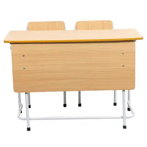Wooden KIds Portable Study Table Classroom Metal School Furniture Price List Sri Lanka Student Desk And Bench