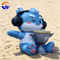 Modèle de ballon gonflable géant personnalisé 2026 Chenghuang, imprimé, en forme de personnage de dessin animé, en tissu Oxford, pour publicité extérieure