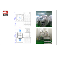 YEX-300L Cuve de mélange compacte de haute qualité pour usine, pot homogénéisateur et agitateur, machine à mélanger le savon liquide et le savon de bain, moteur 4 kW