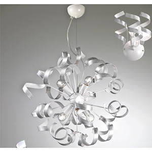 Lampadario in Argento D. 60CM - 6XE14 - Product Image 1