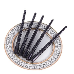 Color Spiral Electroplated <b>Taper</b> <b>Candles</b> 12 Pieces Pack Romantic Household Western Dining Wedding Atmosphere Decor Wax <b>Candles</b> - Product Image 5