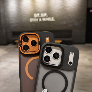 เคสโทรศัพท์แม่เหล็กแบบมีกรอบเลนส์สองสี ดีไซน์สร้างสรรค์ สำหรับ iPhone 11 12 13 14 15 16 17 Pro Max 17Air ป้องกันการตกกระแทก - Product Image 5