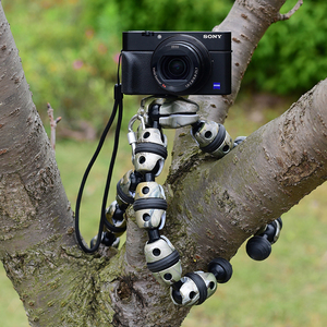 Mini trépied flexible <span class=keywords><strong>en</strong></span> métal avec support universel pour appareil photo numérique, capacité de charge de 2 kg, niveau à bulle et verrouillage à bascule - Product Image 2