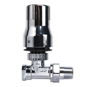 Vanne <span class=keywords><strong>de</strong></span> <span class=keywords><strong>radiateur</strong></span> thermostatique TRV chromée OLDE et corps en laiton à tête blanche - Product Image 4