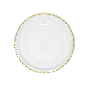 Wholesale 13 Inches Plastic Melamine <b>Disposable</b> Washable Charger Wedding Dinnerware Set Engraving Decorative Feature American - Product Image 1