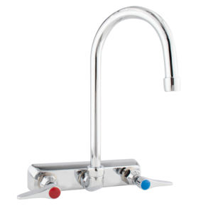 Robinet mélangeur de cuisine à bec pivotant en laiton chromé de qualité supérieure au design moderne, à double poignée, pour les besoins de cuisson des grandes familles - Product Image 1