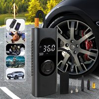 Portable Mini DC 12v sans fil électrique compresseur d'air pompe lumière LED gonfleur de pneu pour voiture vélo moto-ABS matériel