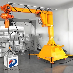 Derek portabel kecil Memuat cahaya 300/500KG 1/2t Kran derek angkat Jib derek Mobile Grua Slewing Cantilever
