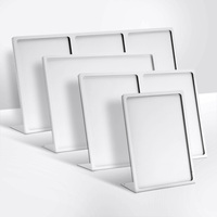 Présentoir de menu de bureau en métal pour la conception simple réutilisable lavable d'accessoires de restaurant et de barre