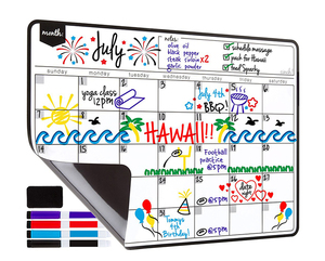 <span class=keywords><strong>Calendario</strong></span> Magnético Mensual, Planificador de Borrado en Seco, Pizarra Blanca, Imán para Refrigerador - Product Image 2