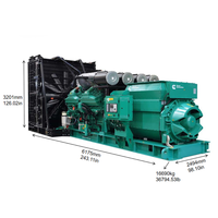 Générateur diesel de secours ByCummins 2000 kW 2500 kVA triphasé 400/230 V 50 Hz pour centrales électriques, mines, champs pétrolifères, certifié ISO CE