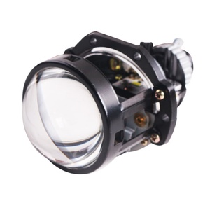 Factory Promotion 2 Inch Bi Led Projector Lens Headlight with Red Led Devil Eye 43w 6000k Automotive Motorcycle LED Headlamps - Product Image 3