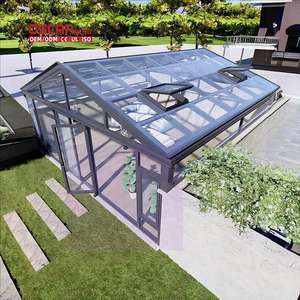 Solárium con <span class=keywords><strong>Techo</strong></span> Triangular de Aluminio Aislado, Jardín de Invierno, <span class=keywords><strong>Porche</strong></span> Cerrado, Cuatro Estaciones - Product Image 1