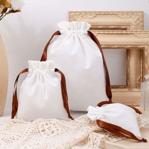 Eco-Friendly Personalized Canvas Cotton <b>Drawstring</b> Bag Recyclable Jewelry Packaging for <b>Bracelets</b> Glasses Grocery Bag - Product Image 3