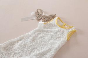 Vêtements pour enfants en gros pour l'été, robe mignonne sans manches en dentelle et paillettes pour filles, provenant d'un fournisseur chinois - Product Image 5