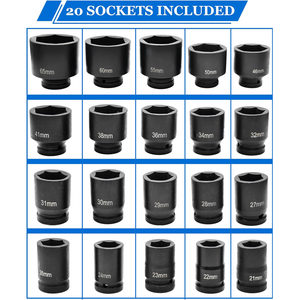 High Quality Maintenance <b>Wrench</b> 3/4 Socket <b>Wrench</b> Set Heavy Duty Socket <b>Wrench</b> 26pcs Set GJX-GX-26 3/4 Torque <b>Wrench</b> GJX-GX-26 - Product Image 6