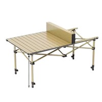 Table de pique-nique pliable 6 places avec chaises, structure en alliage d'aluminium, tissu résistant aux intempéries, réglable, portable, pour le camping en plein air