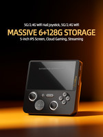 E5 Ultra Android 14 Game Player Écran tactile IPS de 5 pouces 6 + 128 Go Prise en charge de la puce T620 Cloud Gaming Double Handles Multijoueur WiFi