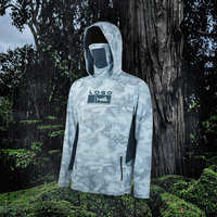 Camiseta de Pesca con Protección Solar UV UPF 50, Mangas Largas, Impermeable, Spandex/Poliéster, Sudadera con Capucha, Camuflaje, Secado Rápido, Unisex, con Bolsillo, 180g