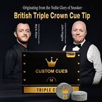 Pointe de queue de billard professionnelle Triple Couronne 11 mm monocouche, pointes de snooker personnalisées UK