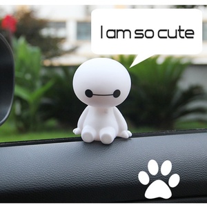 Figurine de robot Baymax de dessin animé 2025, tête qui se balance, ornements de voiture, décorations intérieures de voiture, poupée Big Hero, jouets, accessoires d'ornement - Product Image 3