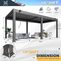 3X3 3X4 4X4 6X4m Pergola moderne pour jardin extérieur en aluminium Gazebo extérieur Pergole Pergula Pergola