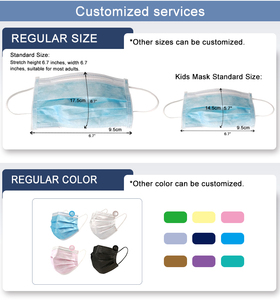 Benutzer definierte Einweg-Vlies-Earloop-3-lagige Gesichts maske mit Masken druck - Product Image 5