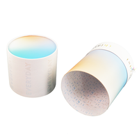 Boîte cylindrique de luxe personnalisée avec fenêtre pour bombes de bain, emballage pour soins de la peau, vente en gros