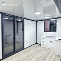 Maison conteneur préfabriquée extensible de 20 pieds ou 40 pieds, 3 chambres, 2 salles de bain, villa habitable
